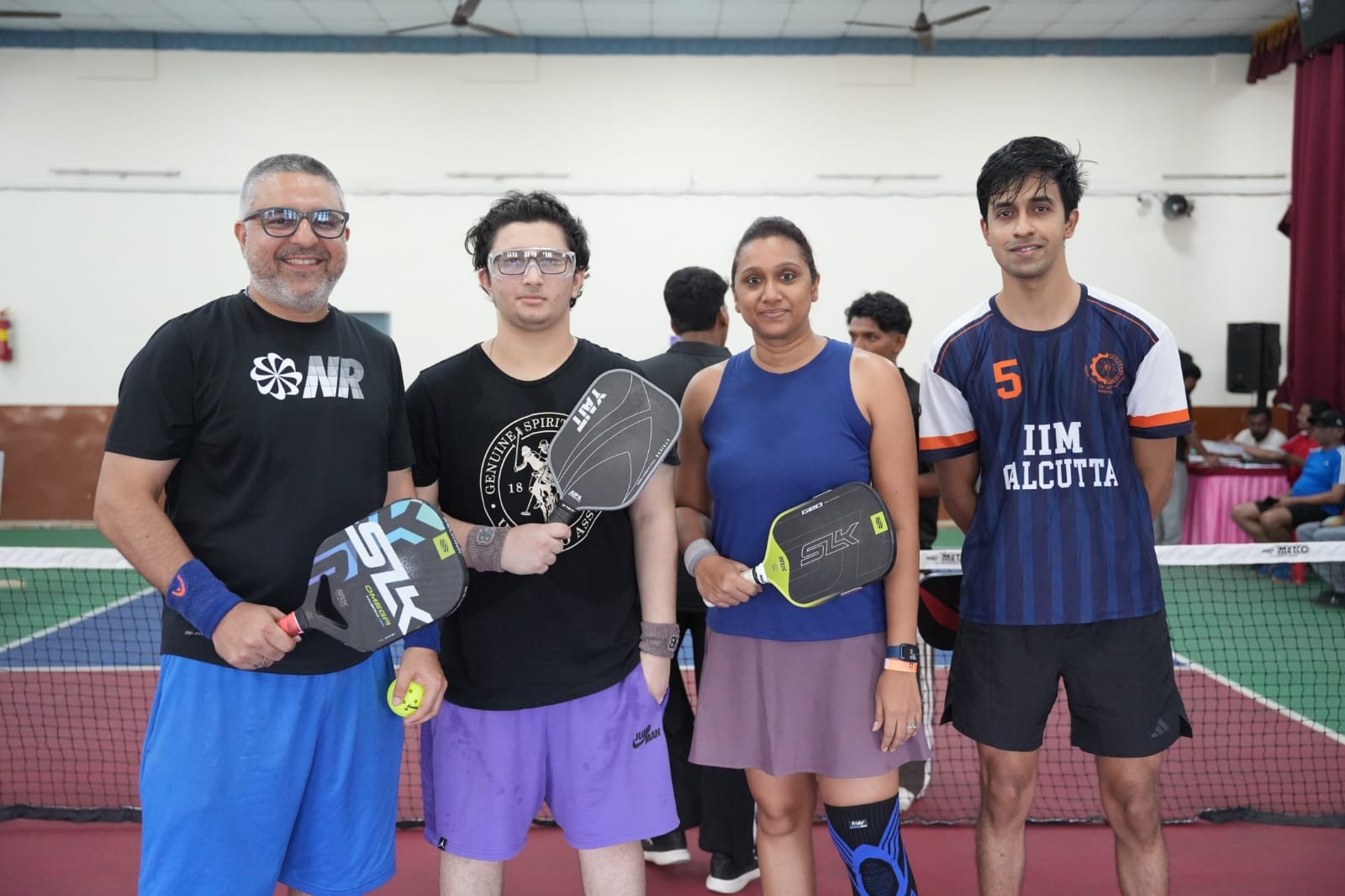 Doubles pairs before serve